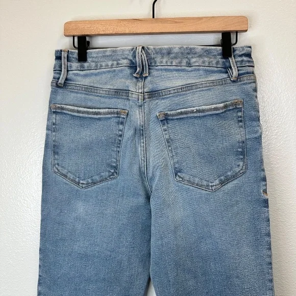 Good American Blue Straight Leg High Waisted Jeans size 10/30 - Picture 4 of 7